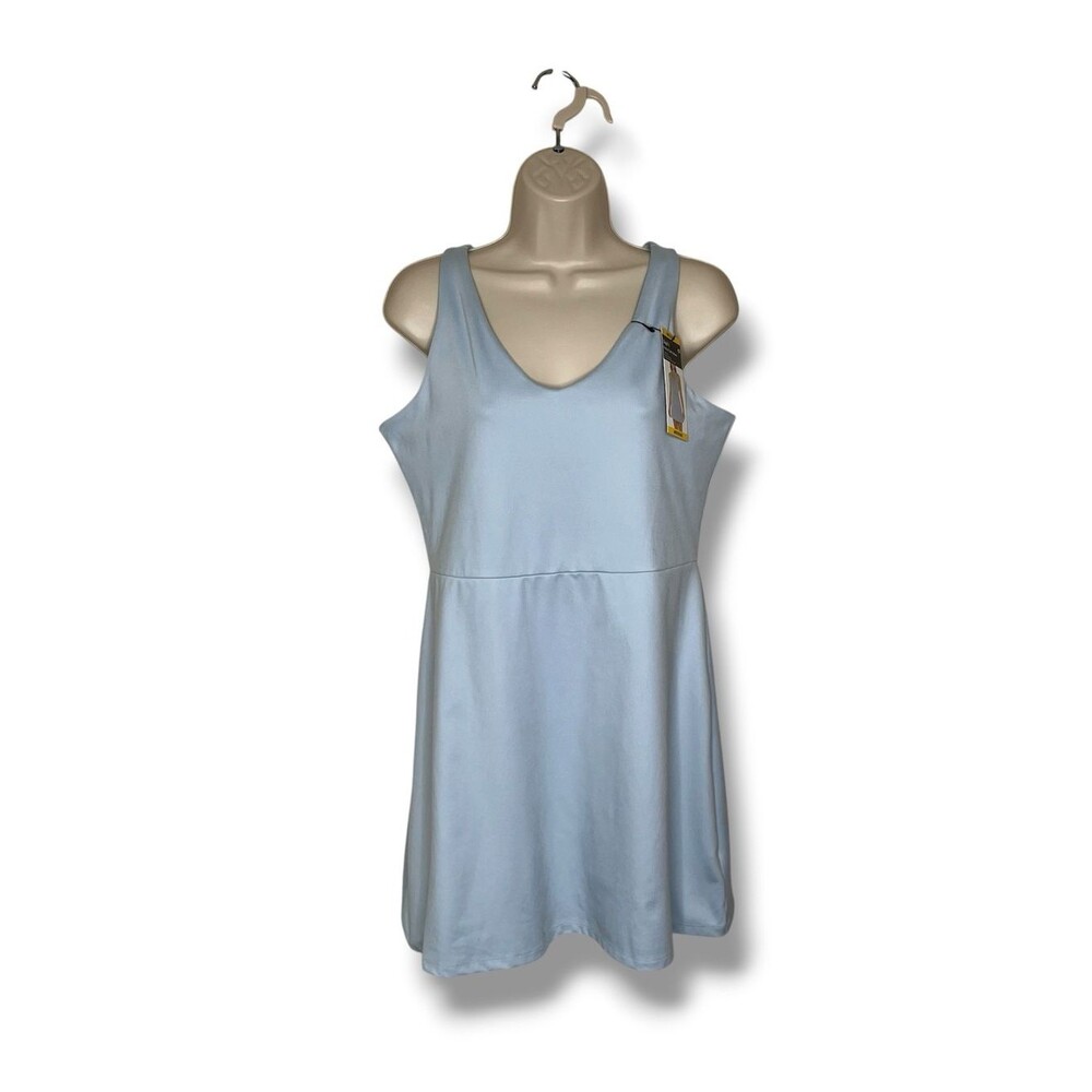 NWT Gap Fit Active Tank Dress With Shorts Light Blue Sleeveless Women Medium